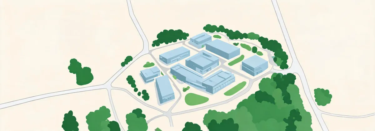 Map illustration of Solmax Varennes campus area